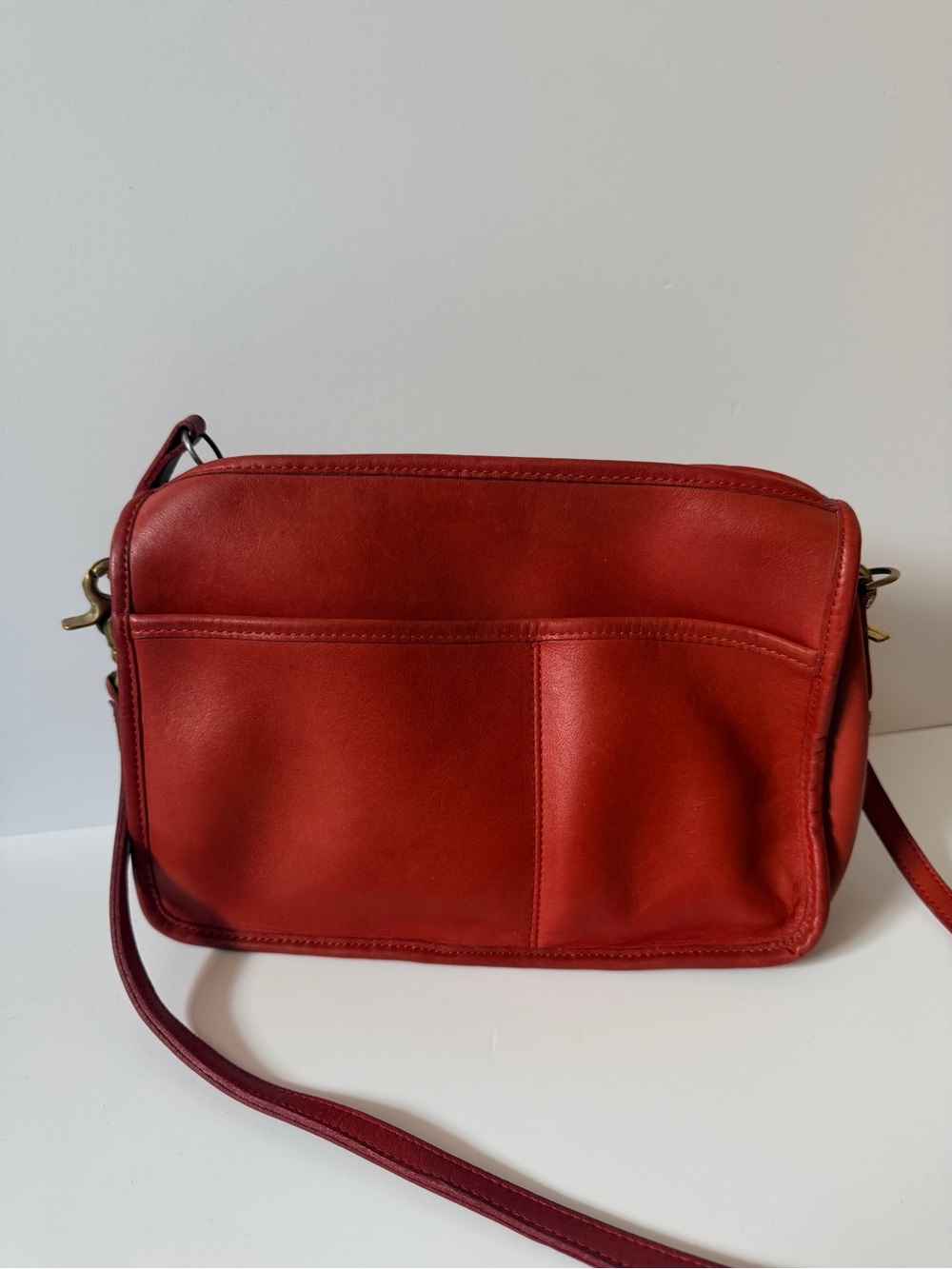 Vintage Coach nyc red companion bag